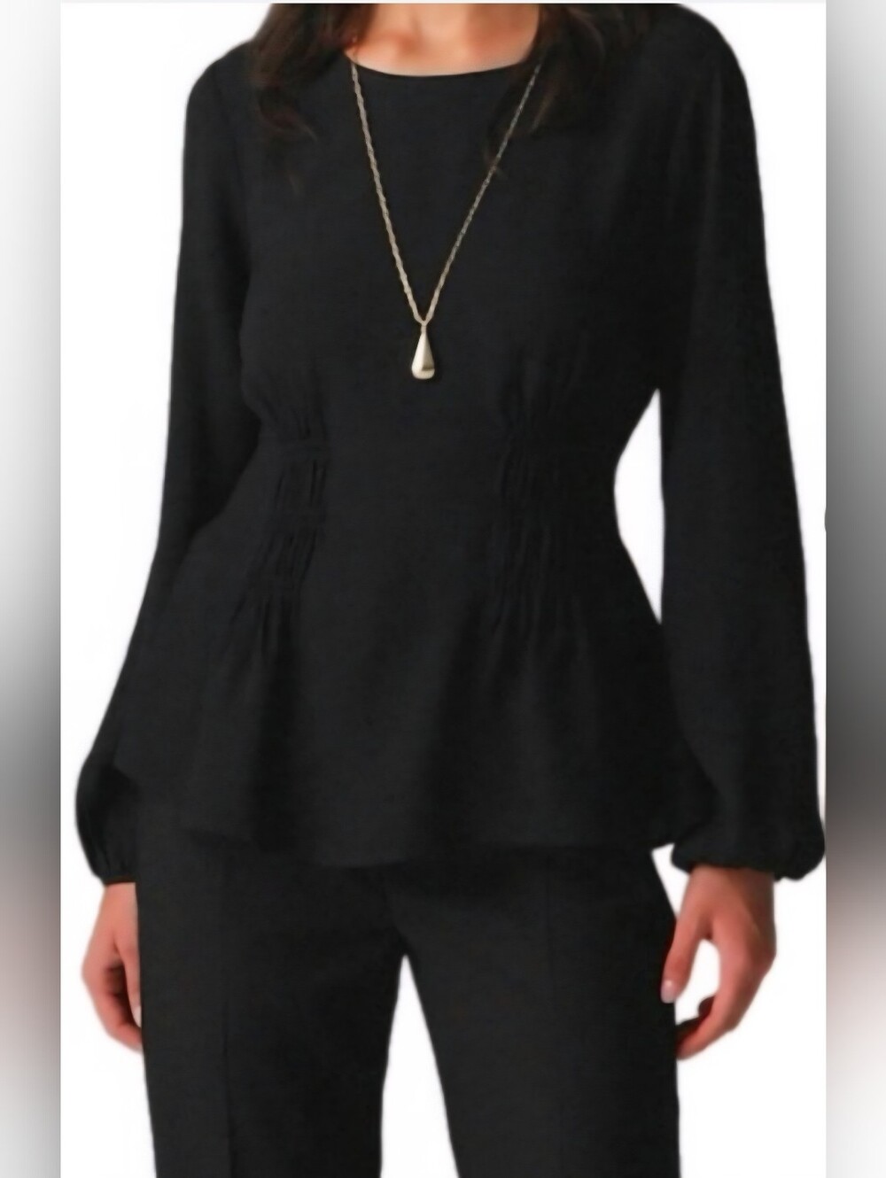 J. Crew Shirred Waist Top In Viscose Crepe Blouse Shirt